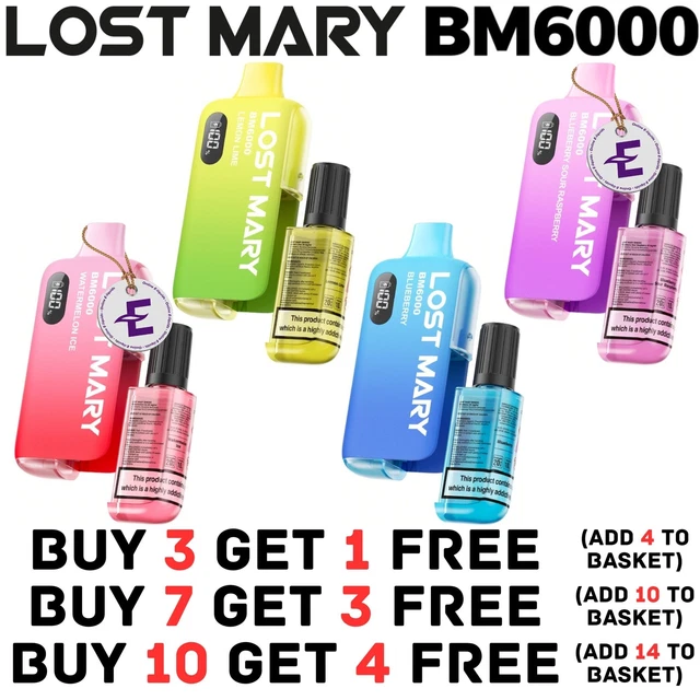 lost mary big vape Strawberry Raspberry Cherry Ice Lost Mary BM6000 Big Puff Vape