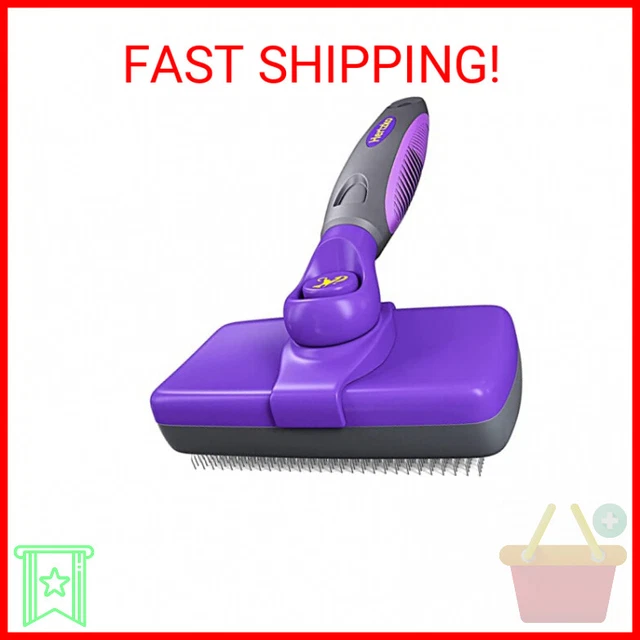 Self-Cleaning Slicker Brush Comb - Best Pet Cat Dog Grooming Long Short Hair