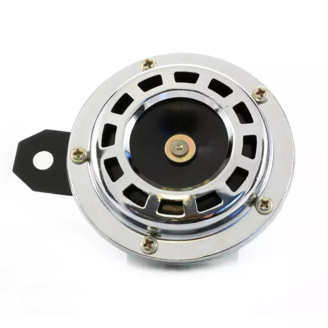 #12V Bicicleta Disco 90MM Claxon Cromado Amplificador para Chopper Moto 2