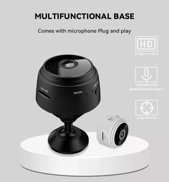 Mini Caméra Surveillance Espion WiFi HD 1080p Micro Enregistreur Vocal Sans Fil