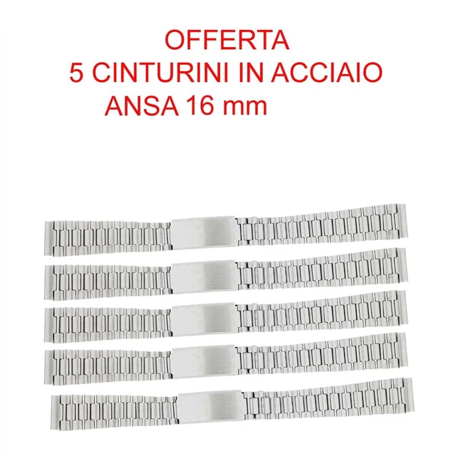 Correa de Acero para Relojes Con Asas De 15MM Paquete De 5