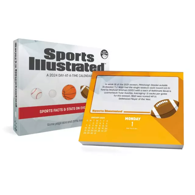 TRENDS INTERNATIONAL 2024 Illustrated Sports DayataTime Box Calendar