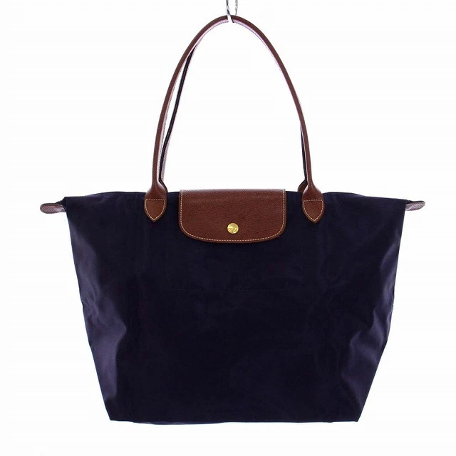 Longchamp Le Preage Tote Bag Handbag Nylon Leather Purple /Kh Women