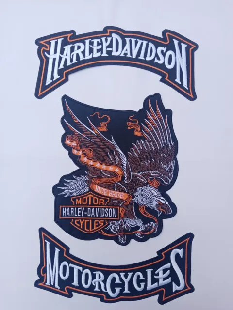 Harley Davidson Eagle Patch Embroidered Large Patches for Jackets  Motorcycle Patches for Vest Iron on Back Patch Sew on Vintage Backpatch 