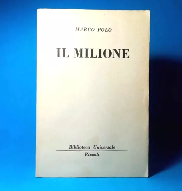 Il Milione Di Marco Polo Biblioteca Universale Rizzoli Libro Da Collezione- (85)