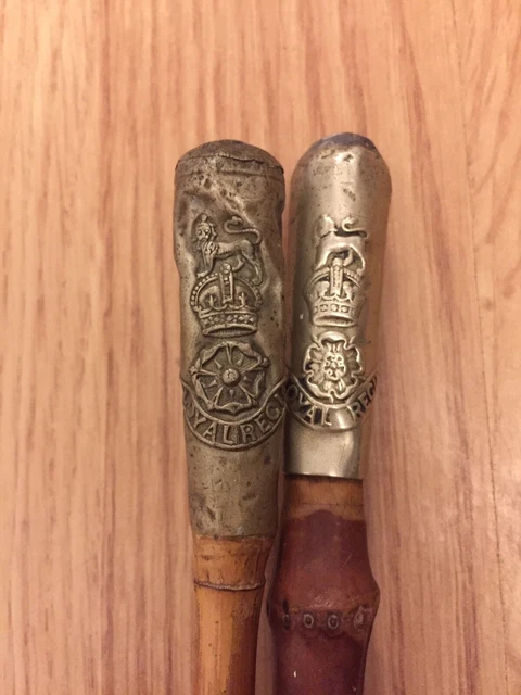 WW1 BRITISH ARMY Swagger Sticks ,,THE LOYAL REGIMENT” Two Pieces Rare ...