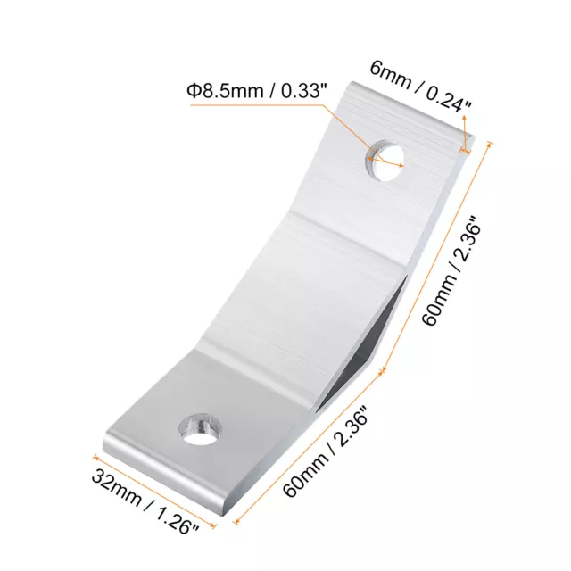 6pz 135 Gradi Angolo Alluminio Profilo Angolo Staffe,per 4040 Serie 2