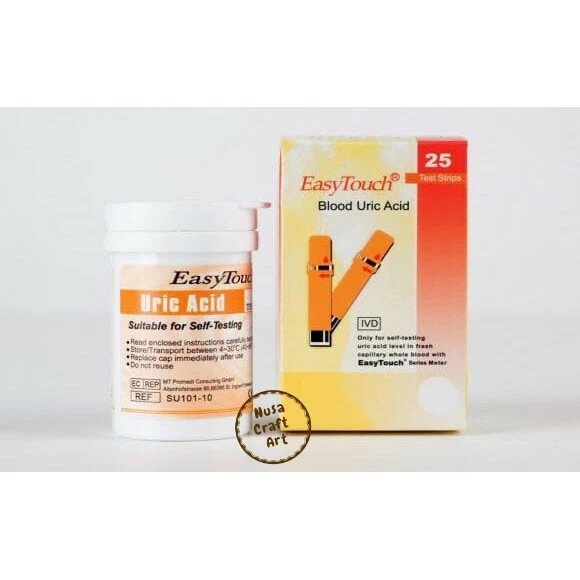 Easy Touch Test Strips For Uric Acid Level Check - 25 Test Strips