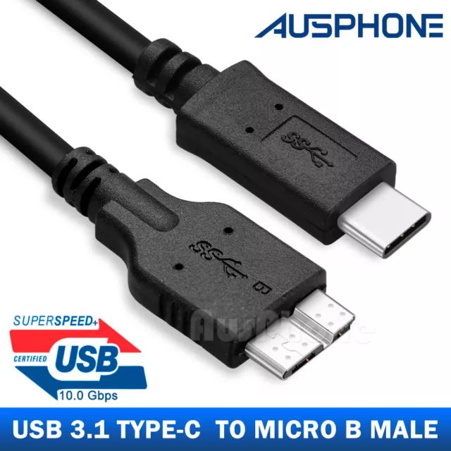USB 3.1 Type C USB-C to Micro B Male Converter Hard Disk Drives Cable Cord