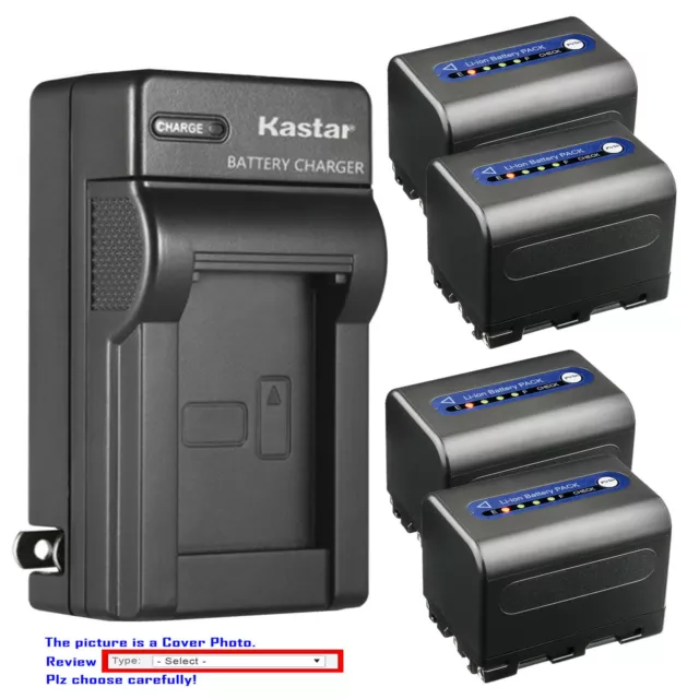 Kastar Battery AC Wall Charger for Sony NP-QM71D & Sony DCR-DVD200 DCR-DVD201