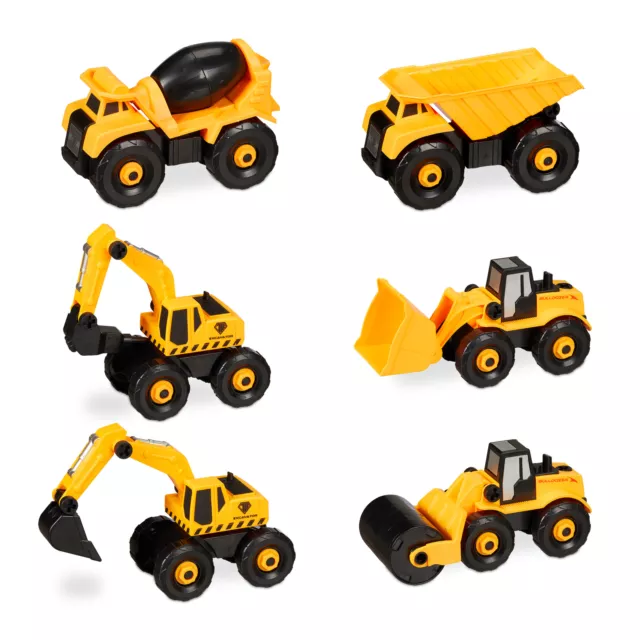 Baustellenfahrzeuge Kinder, Auto Spielzeug, Minibagger, Baufahrzeuge, Bagger Set