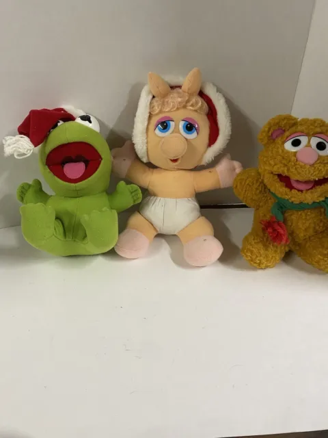 Lot of 3 Jim Henson Muppet Babies ~ Fozzie, Kermit, Miss Piggy ~ 1987 McDonald’s