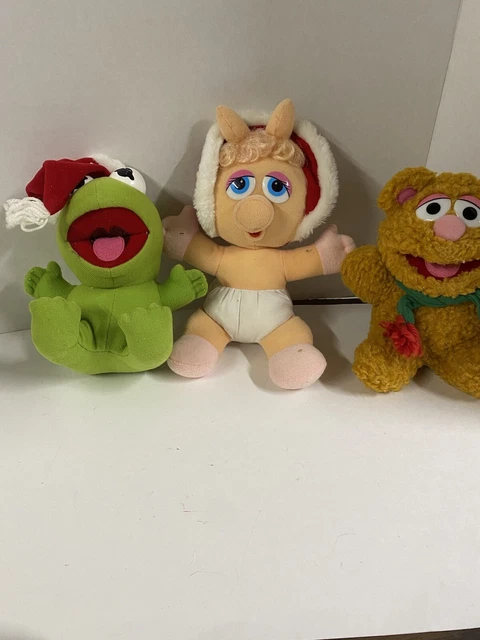 Lot of 3 Jim Henson Muppet Babies ~ Fozzie, Kermit, Miss Piggy ~ 1987 McDonald’s