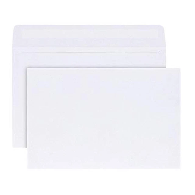 Office Depot Brand Greeting Card Envelopes, 5 3/4" x 8 3/4", White, Box of 100