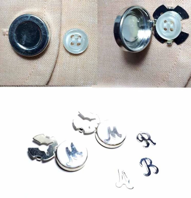 Couvre-boutons en émail bleu | En stock! | Warren Asher