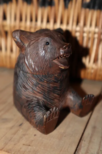 19th Century Black Forest Bear Inkwell.