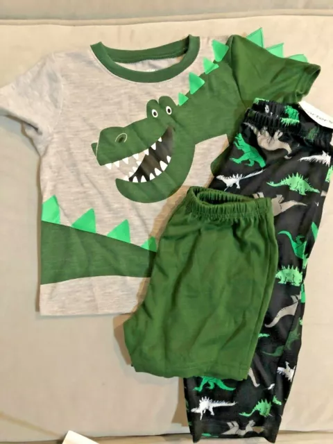 Carters SW sleep wear, boys, 3 pc set, Dinosaurs 12 Mos 2 T NWT, 23