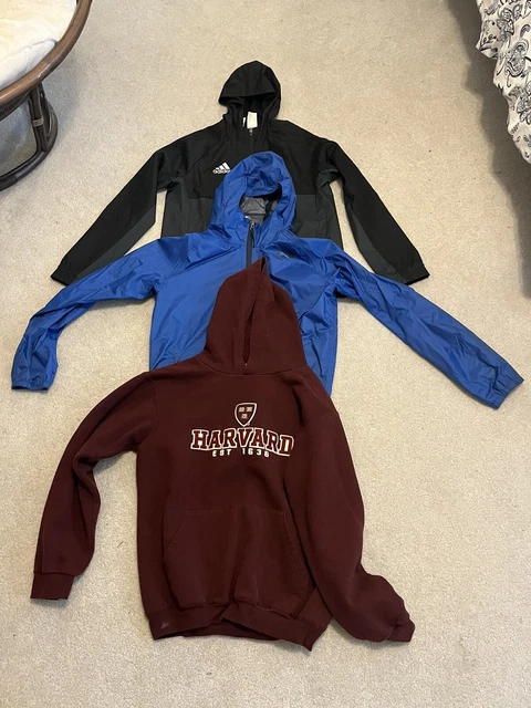 Lot Of 3 Boys X-Large Hoodies/Jackets, Harvard Champion, North Face, Adidas