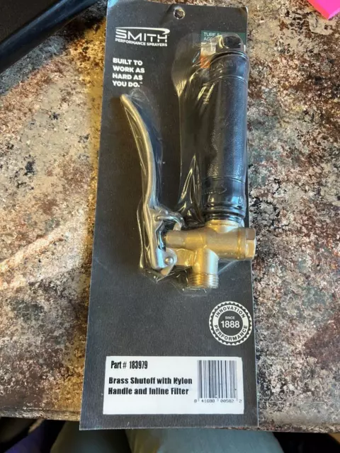 smith brass shutoff with nylon handle and inline filter #183979, NEW