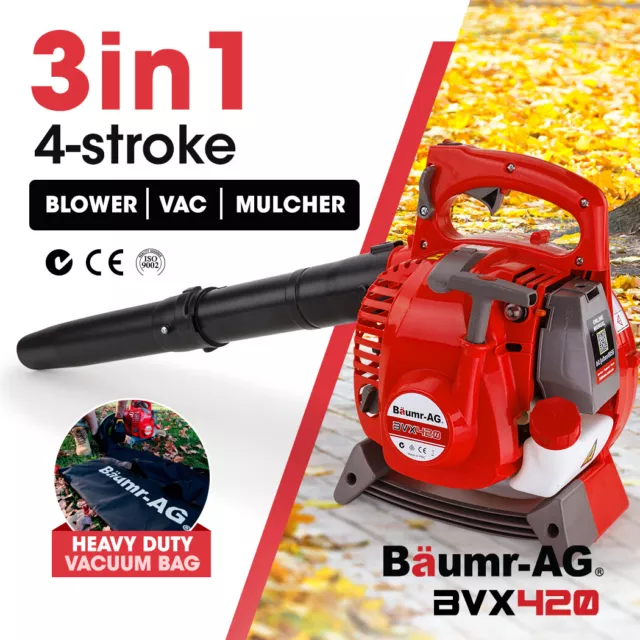 BAUMR-AG Petrol Leaf Blower Vacuum 4 Stroke - Vac Garden