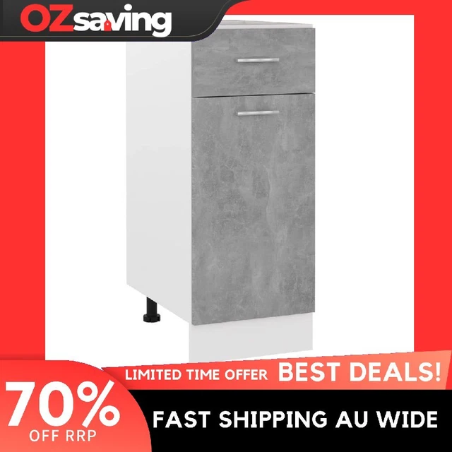 Drawer Bottom Cabinet Concrete Grey 30x46x81.5 cm Engineered Wood