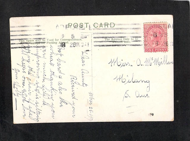 B6899 Australia SA Adelaide Botanic Gardens pu1909 vintage postcard 2