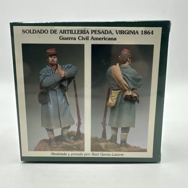 ART GIRONA I-28 Soldado De Artillería Pesada 1864 FIGURA DE METAL BLANCO MINIATURA