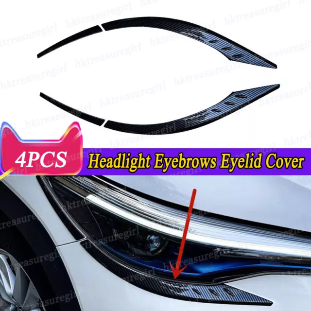 CARBON FIBER HEADLIGHT Eyebrows Eyelid Cover For Toyota Corolla Cross