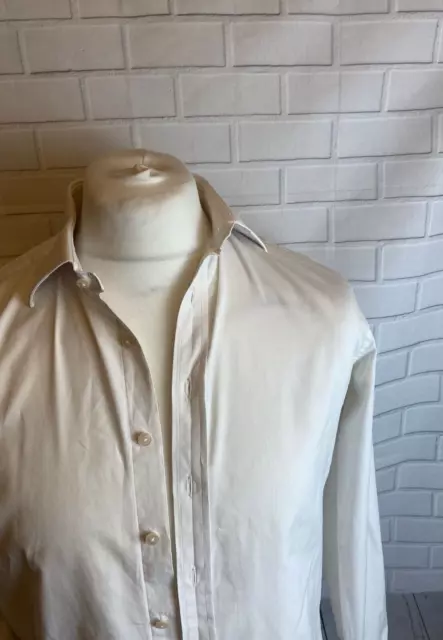 Camicia rosa Thomas bianca 15"" - 33,5"" aderente doppio polsino