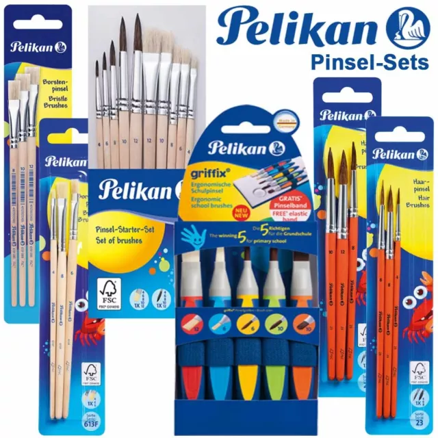 Pelikan Pinsel Griffix Schulpinsel Starter Set Haarpinsel Borstenpinsel Auswahl