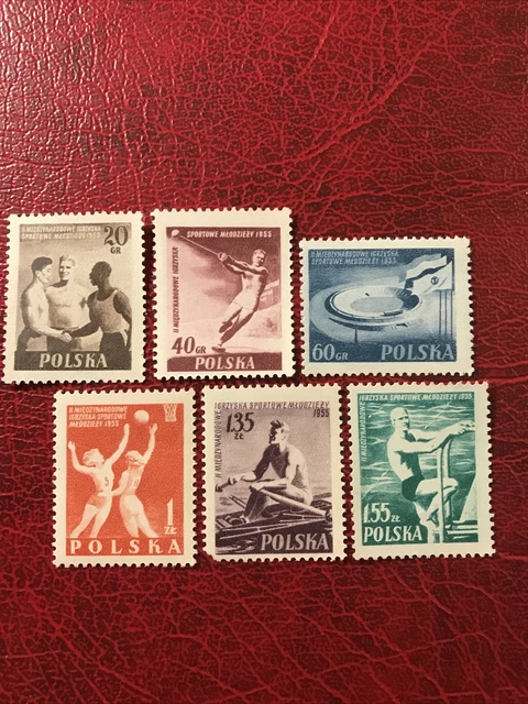 Poland Stamps 1955 MNH International Youth - Sports Festival
