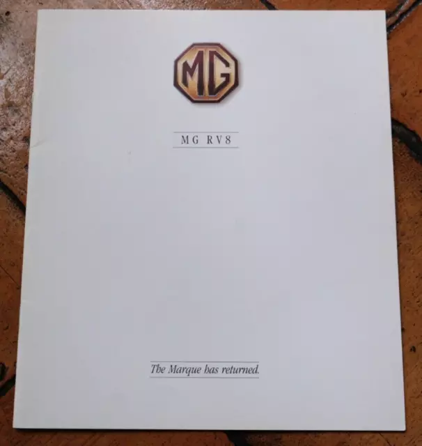 🚘 Brochure Automobile 1992 MG RV8 Catalogue Pub Document Prospekt Sales English