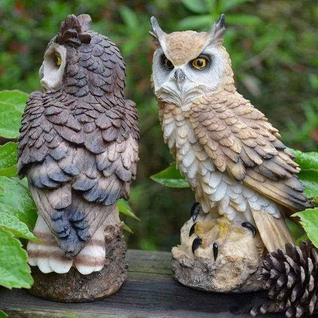 Fournitures de jardin Ornement hibou Ornement de cour Décor de jardin Figurine