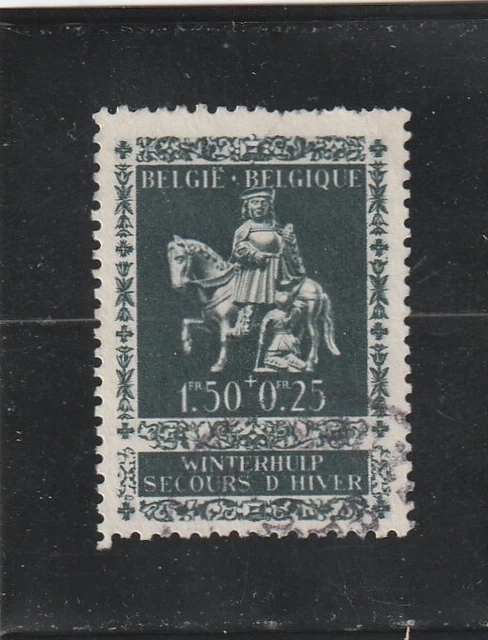L6162 BELGIQUE timbre Y&T N° 608 de 1942-43 " Secours d'Hiver   " Oblitéré