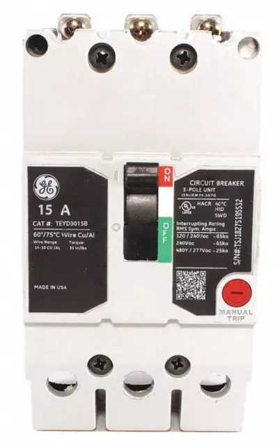 TEYD3015B - GE - Molded Case Circuit Breaker