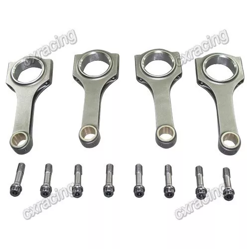 CXRacing H-Beam Connecting Rods Conrod + Bolts For Civic B16 5.290'' Length