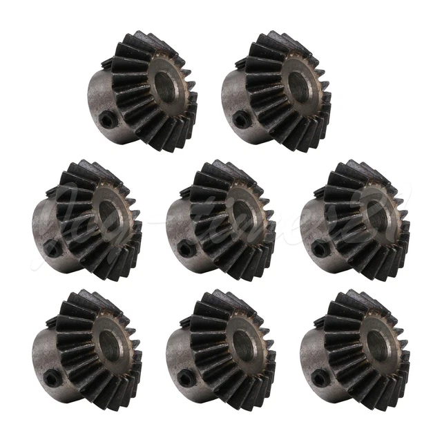 8Pcs Metal Bevel Driver Gear Wheel 1.5 Modulus 20 T 0.31inch Hole Dia