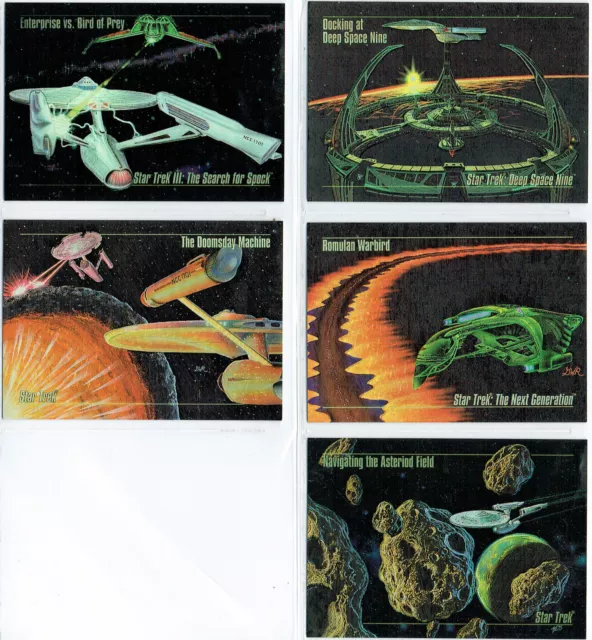 Star Trek Master Series Set Of 5 Spectra Foil Cards S-1 - S-5