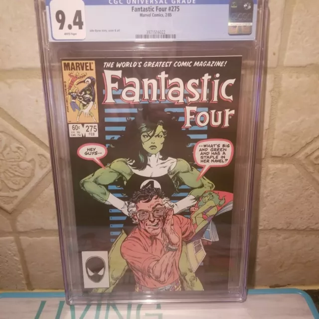 Fantastic Four #275 👓 CGC 9.4 👓 RARE She-Hulk Stan Lee Cover Hi Grade For 1985