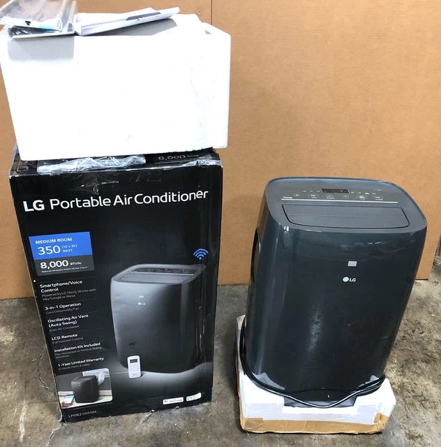 LG LP0821GSSM 8,000 BTU (DOE) 115-V Portable Air Conditioner Cools 350 Sq. Ft.