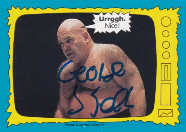 George Steele Signed 1987 Topps WWF Card #69 Autograph WWE The Animal Auto WWWF