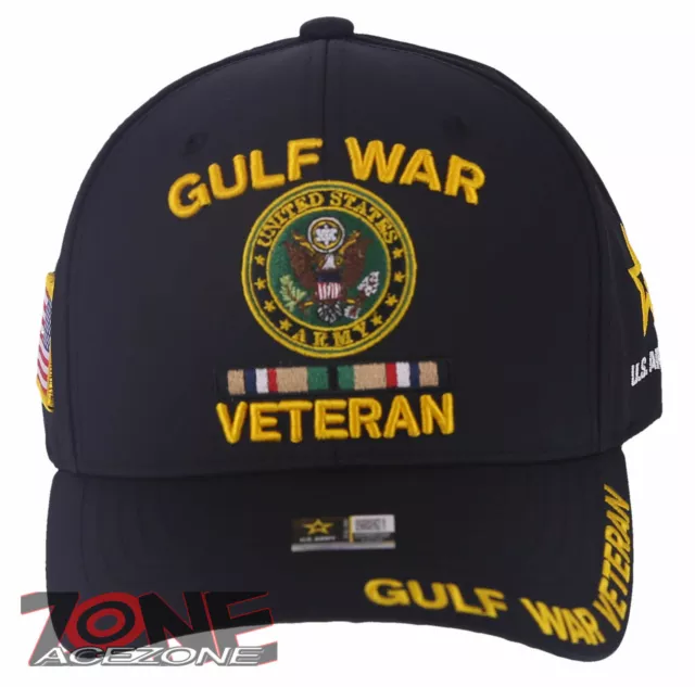 New! Us Army Gulf War Veteran Flag Usa Ball Cap Hat Black