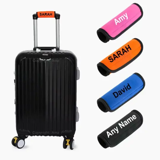Personalised Luggage Handle Cover Neoprene Suitcase Wrap Grip Cover Soft
