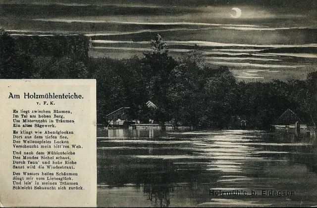 AK Mondschein Holzmühle bei Eldagsen am Saupark Springe Inh. Ernst Daeves 1932