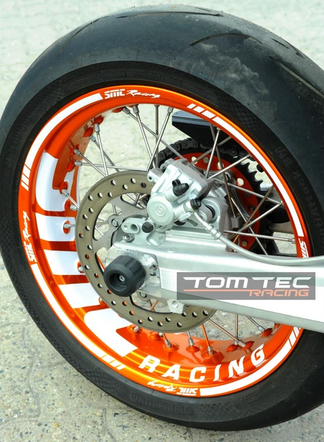 TOMTEC-Racing Supermoto Rim Stickers - Decal Kit For Yamaha XT 660 X, WR, YZ, YZF & More