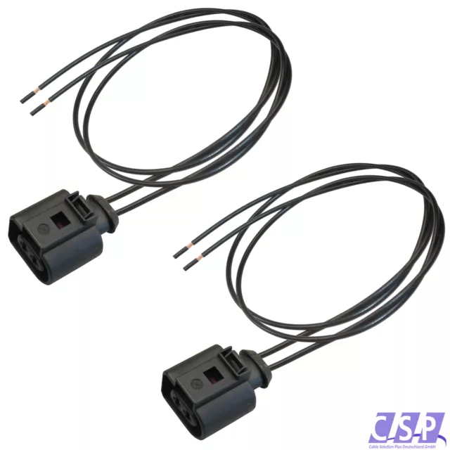 2x Stecker 2-pol. für VW AUDI 1J0973722 Reparatursatz 1,0² Kabelsatz 1J0 973 722