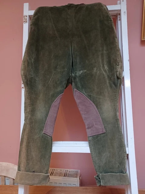 Pantaloni Vintage Anni '40 Jodhpurs Velluto A Velo Britches Vita 26"
