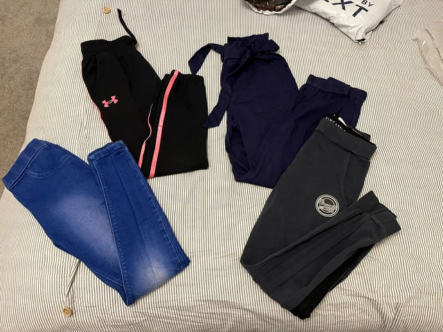 4 pairs girls  skinny jeans joggers cargo trousers age 9-10 mini Boden