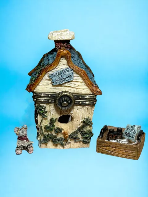 Boyd's Bears Treasure Box Chester's Birdhouse w/Audubon McNibble #392107 3E/2872