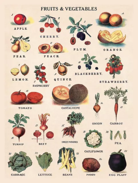 Fruits And Vegetables METAL VINTAGE RETRO SHABBY-CHIC SIGN WALL PLAQUE KITCHEN